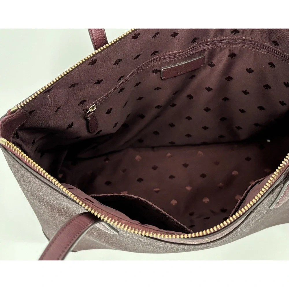 Kate Spade Shimmy Tote Deep Nova Glitter Large Shoulder‎ Bag